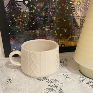 Cream Textured Mug